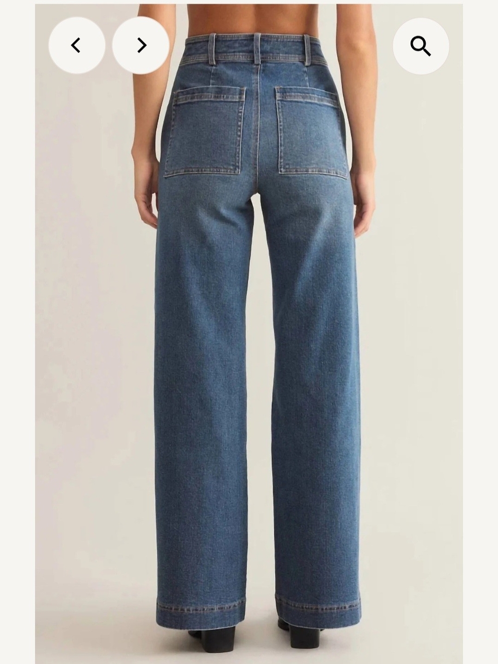 NWT. Z Supply Denim Bradley Stretch Wide Leg Jeans - Blue - Picture 2 of 7